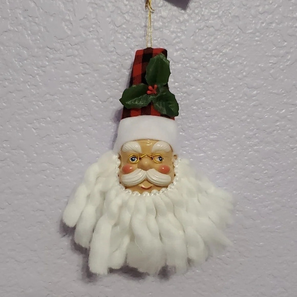 Christmas Tree House Holiday Santa Head Ornament Decoration - Picture 1 of 5